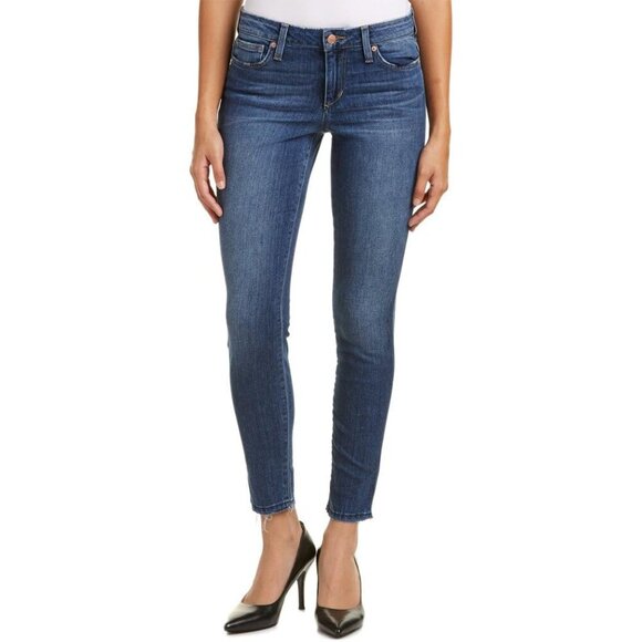 Joe's Jeans Size 28 Womens Skinny Ankle Mid Rise Raw Hem Stretch Comfort Blue - Picture 1 of 13